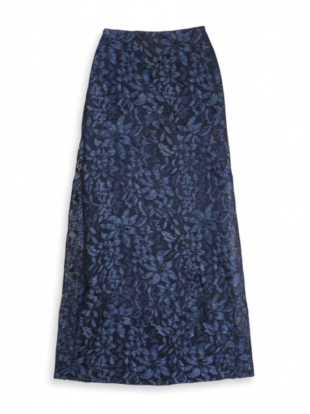 Sundance Whimsigoth Blue Floral Lace Maxi Skirt | Size 6